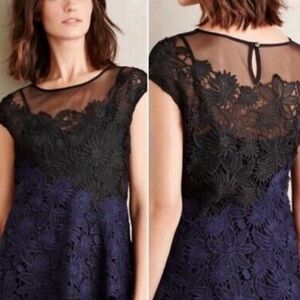 Anthropologie Deletta Garden Guise Lace Top in Size XS